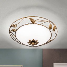 ORION Fleur ceiling light, antique gold, Ø 40 cm