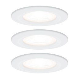 Paulmann 3 spot Nova round, IP44, dimmable, white