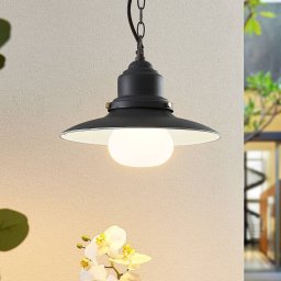 Lindby Roisin outdoor hanging light, anthracite, metal, Ø 32cm