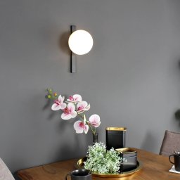 Eco-Light Pluto wall light, 1-bulb, black/white, switch