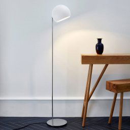 Nyta Tilt Globe Floor Floor lamp stainless steel white