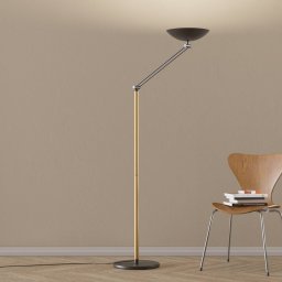 Aluminor Lib V LED uplighter floor lamp, height-adjustable, black
