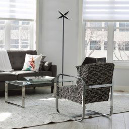 Aluminor Kitel 79 LED uplighter floor lamp with a divided lampshade