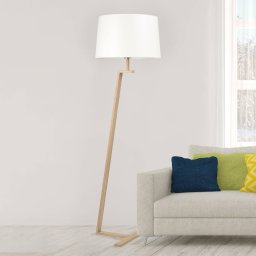 Aluminor Memphis LS floor lamp with fabric lampshade, white
