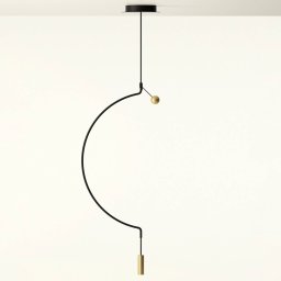 Axo Light Axolight Liaison M1 pendant lamp black/gold 46 cm