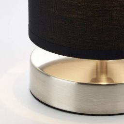 Brilliant Clarie table lamp with a black fabric lampshade