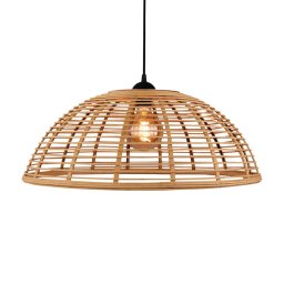Brilliant Crosstown hanging light, bamboo lampshade, Ø 48 cm
