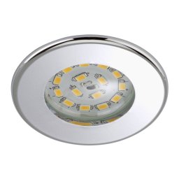 Briloner Efficient LED recessed light Nikas IP44, chrome