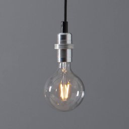 STAR TRADING Fade E14 socket with cable, silver-coloured