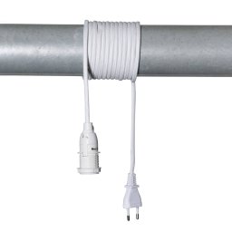 STAR TRADING E14 socket Lacy with cable, white
