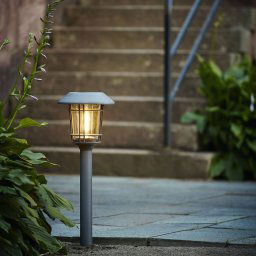 STAR TRADING Filip LED solar light in graphite, ground spike