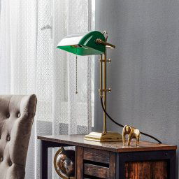 Berliner Messinglampen GITA banker's lamp made of polished brass