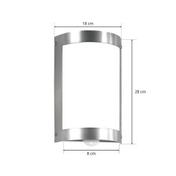 CMD Marco3 outdoor wall light in stainless steel with sensor