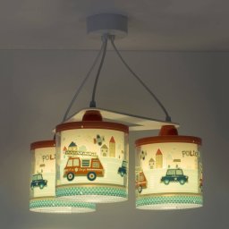 Dalber Children's hanging light Police, 3-bulb