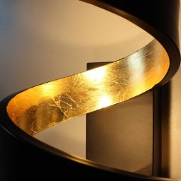 Eco-Light LED floor lamp Helix in black-gold