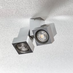 Egger Licht STYLE Q ceiling or wall spotlight 2-bulb aluminium