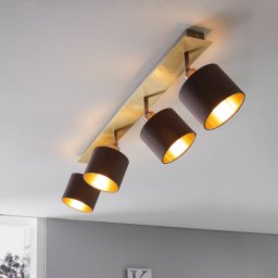 EGLO Valbiano ceiling lamp cappuccino and gold, 4-bulb