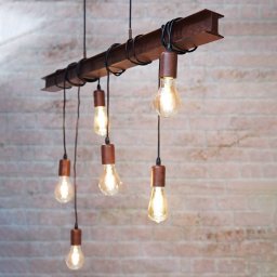 EGLO Townshend 4 hanging lamp in dark brown