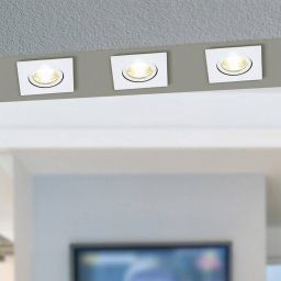 EGLO Saliceto downlight angular rotatable 2,700 K white
