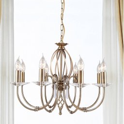 Elstead 8-light chandelier Aegean