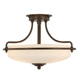 QUOIZEL Griffin ceiling lamp, 43 cm, bronze