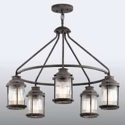 KICHLER Ashland Bay hanging lamp in weathered zinc look