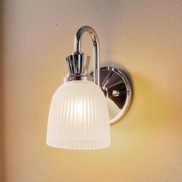 KICHLER LED bathroom wall light Cora, glass lampshade