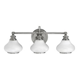 KICHLER Chrome-coloured opal glass wall lamp Ainsley