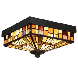 QUOIZEL Outdoor ceiling light Inglenook, Tiffany design