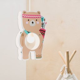 Elobra Little Indians pendant light, Bjørn Bear, brown