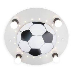 Elobra Football ceiling light, 4-bulb, silver and white
