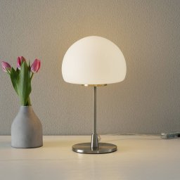 Fabas Luce Gaia Big table lamp with a touch function, white