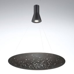 Fabbian Lens LED hanging light Ø 90 cm burnished