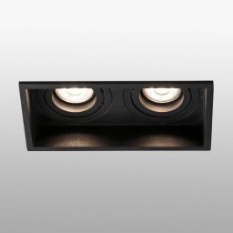 FARO BARCELONA Hyde recessed light, 2-bulb pivotable black
