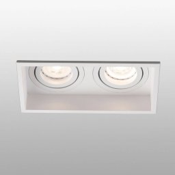 FARO BARCELONA Hyde recessed light, 2-bulb pivotable white