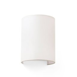 FARO BARCELONA Cotton wall light, curved, 20 x 15 cm, beige