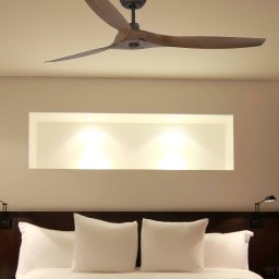 FARO BARCELONA Morea L ceiling fan, DC, 3 blades, dark brown