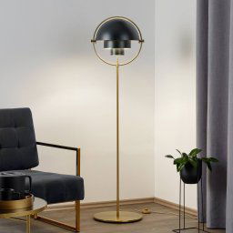 GUBI Multi-Lite floor lamp, height 148 cm, brass/black