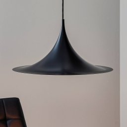 GUBI Semi pendant light, Ø 47 cm, black