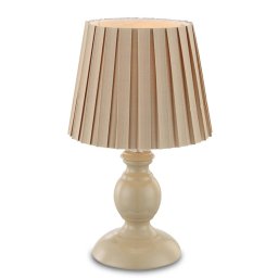 Globo Jolanda fabric table lamp, sand-coloured