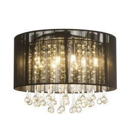 Globo Sierra LED ceiling light, silk lampshade