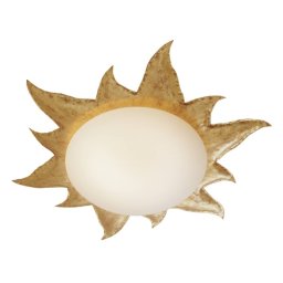 Holländer Golden ceiling lamp NOVA GOLD w. opal glass shade