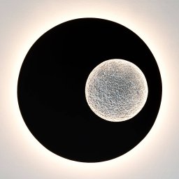 Holländer Luina LED wall light, Ø 80 cm, silver inside