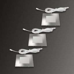 Hera 3 square recessed lights FQ 68 LED, warm white