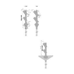 Hera LED Duo Spot spotlight 2 x 3 W, aluminium, 3,000 K