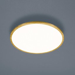 Helestra Rack LED ceiling lamp dim round gold