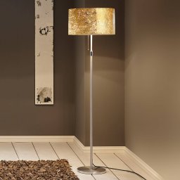 Hufnagel Alea Loop floor lamp with a gold leaf finish