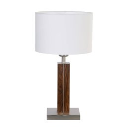 HerzBlut Dana table lamp with wooden base walnut