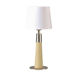 HerzBlut Conico table lamp white natural oak 44 cm