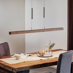 HerzBlut Leonora hanging lamp down 121 cm walnut